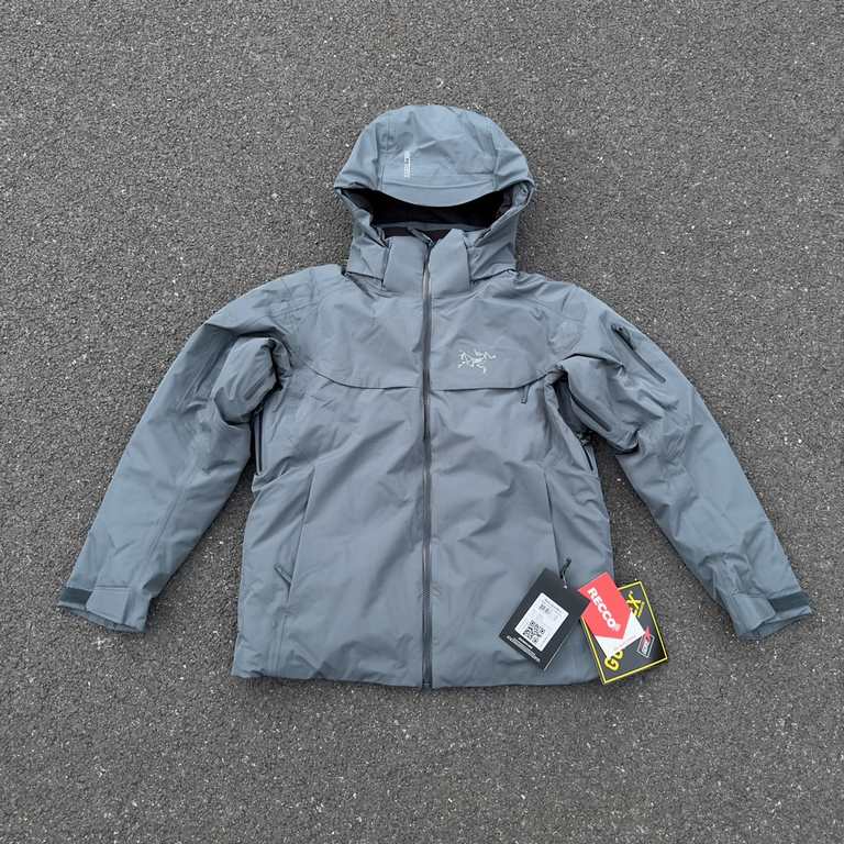 650  [navy blue].[TOP VERSION - HAT REMOVABLE - POCKETS WITH MIRACLE INSERT CLOTHING - TRACKER CHIP] ARC'TERYX MACAI Ancessa Buy Grocery Down Jacket Beginner Bird Hard Shell Hooded Medium Length Couple's Windproof Down J