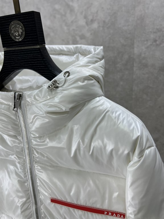 830. Prada Prada 2023 fall and winter new   down jacket original 11 custom hardware accessories imported original custom welcome counter comparison absolute high quality using top 90 white duck down super soft filling fe