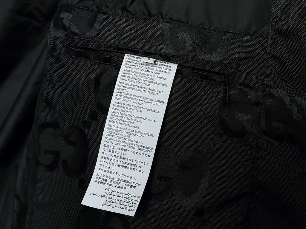 P595 Gucci GUCCI Fw23 Official website limited large double G jacquard dark crafted plus hooded down jacketThe new national standard 80 down can be detected top original]Bosideng teacher personally manipulate big goods, 