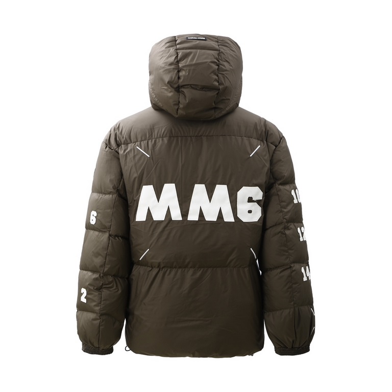 460   (90 white duck down)  (90 white duck down) Maison Margiela MM6 23 fall and winter capsule down jacket series 3 anti-matte fabric percent 90 300g white duck down fluffy warm open mold custom engraved logo button pat