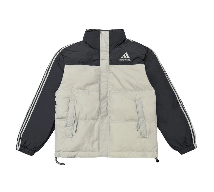 470 Balenciaga x Adidas Parisian family co-branded models Adidas three bar down jacket The latest co-branded series of down jacket, casual style men and women can be, 500g high down filling, thick and full, the differenc