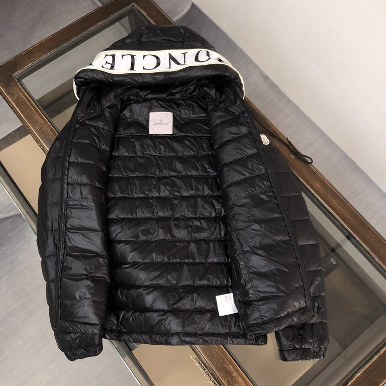 P580.MONCLER Moncler counter synchronization models   men's hooded down jacket national standard filling 90 white duck down down filling super enough custom LOGO hardware cuffs windproof design , hat printing letters cra