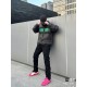 430 Vlone Friends Black and Green Embroidered Letter Down JacketBlack is the color that won't go wrong in winter, black down jacket with green embroidery embellishment, winter out cool and warm, long wearing not tired, t