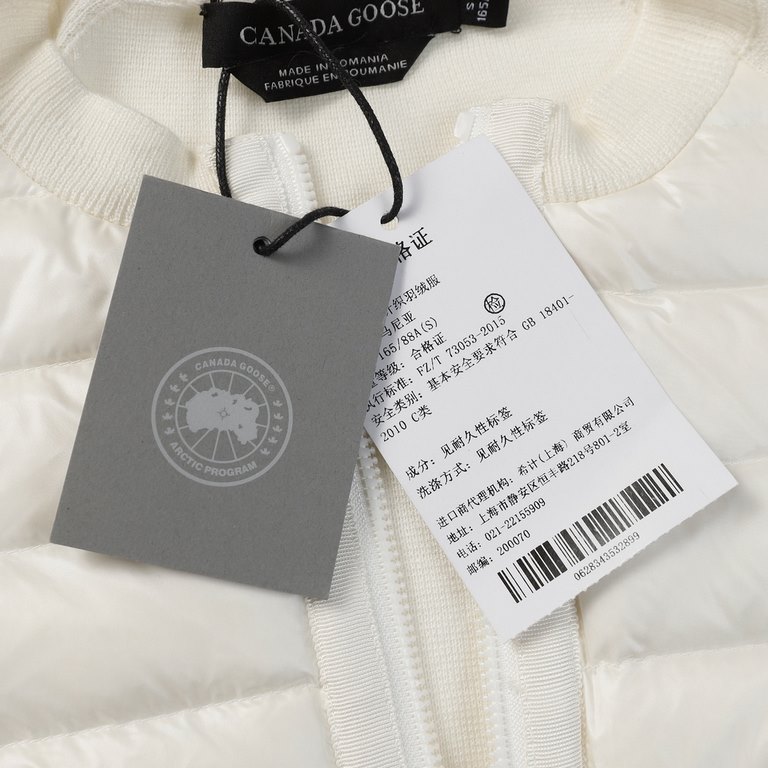 P515 [CanadaGoose] Canada Goose Women's Knit Patchwork Thin Down Coat-Using 90 white duck down, 600 fluffiness, the cuffs use wool blend fabric, better texture, lightweight and warm, four-layer lining, never drill down!T