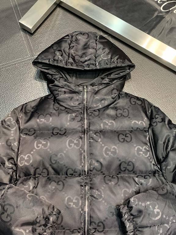 Gucci Gucci Gucci Gucci exclusive exclusive new hooded high collar down jacket original 11 custom hardware accessories imported original customized welcome counter comparison absolute high quality using top 95 white duck