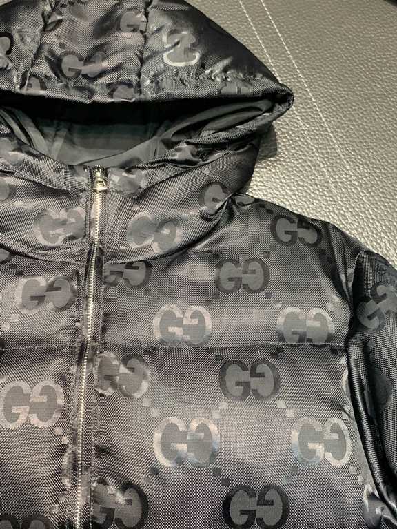 Gucci Gucci Gucci Gucci exclusive exclusive new hooded high collar down jacket original 11 custom hardware accessories imported original customized welcome counter comparison absolute high quality using top 95 white duck