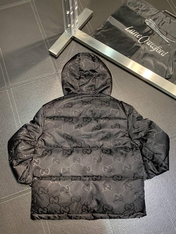 Gucci Gucci Gucci Gucci exclusive exclusive new hooded high collar down jacket original 11 custom hardware accessories imported original customized welcome counter comparison absolute high quality using top 95 white duck