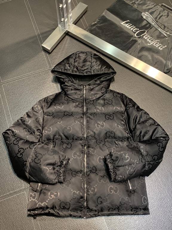 Gucci Gucci Gucci Gucci exclusive exclusive new hooded high collar down jacket original 11 custom hardware accessories imported original customized welcome counter comparison absolute high quality using top 95 white duck