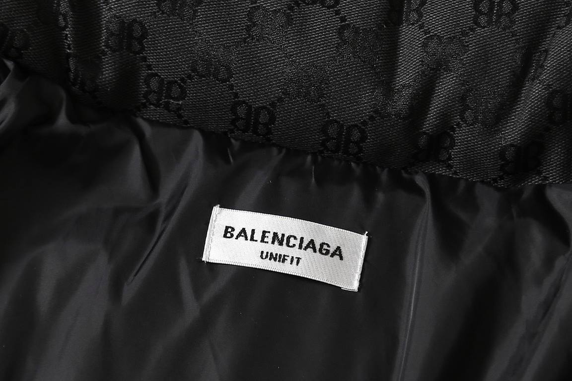 550.  Higher version .Balenciaga x GUCCI Parisienne Gucci SS23 Co-Branded Double B Full Print Jacquard Down Jacket (New GB 80 Down)Material customized original high-density canvas fixed dyeing in the jacquard work comple