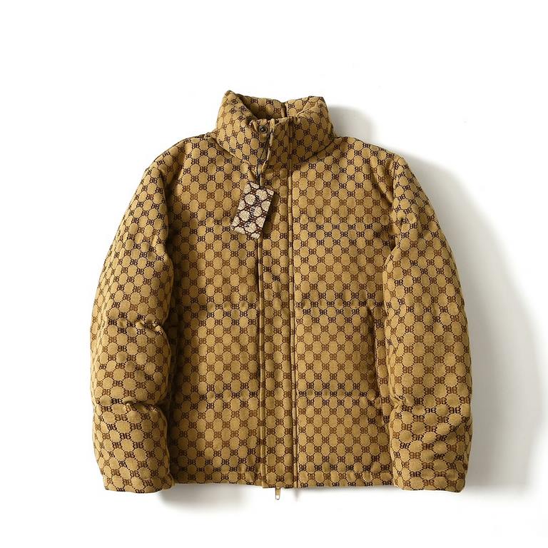 550.  Higher version .Balenciaga x GUCCI Parisienne Gucci SS23 Co-Branded Double B Full Print Jacquard Down Jacket (New GB 80 Down)Material customized original high-density canvas fixed dyeing in the jacquard work comple