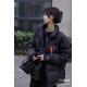 430 Vlone Dark Style Gothic Monogrammed Embroidered Small V Down JacketImported 45D cotton feeling memory matte fabric, feel comfortable and smooth, wear-resistant degree is better, the new national standard 80 zero whit