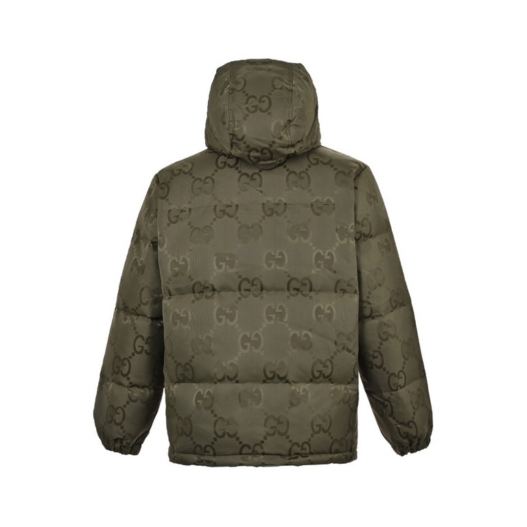 565GucciGucci full print dark pattern jacquard down jacketGUCCL new down jacket 2022 letters jacquard down jacketThe original buyer purchased, fixed weaving and dyeing blank cloth positioning printing, hardware independe