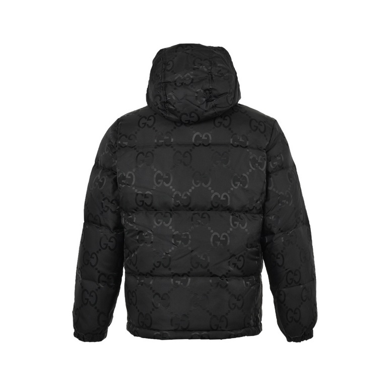 565GucciGucci full print dark pattern jacquard down jacketGUCCL new down jacket 2022 letters jacquard down jacketThe original buyer purchased, fixed weaving and dyeing blank cloth positioning printing, hardware independe