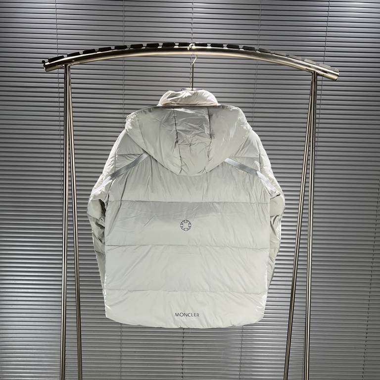 595 MONCLER GENIUS 1017 ALEX 9SM co-branded solid color double rivets cuffs hooded down jacket Men's and women's modelsThe ultimate co-branded series, the top original label, the difference between the general merchandis