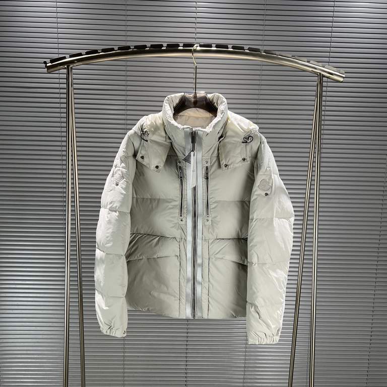 595 MONCLER GENIUS 1017 ALEX 9SM co-branded solid color double rivets cuffs hooded down jacket Men's and women's modelsThe ultimate co-branded series, the top original label, the difference between the general merchandis