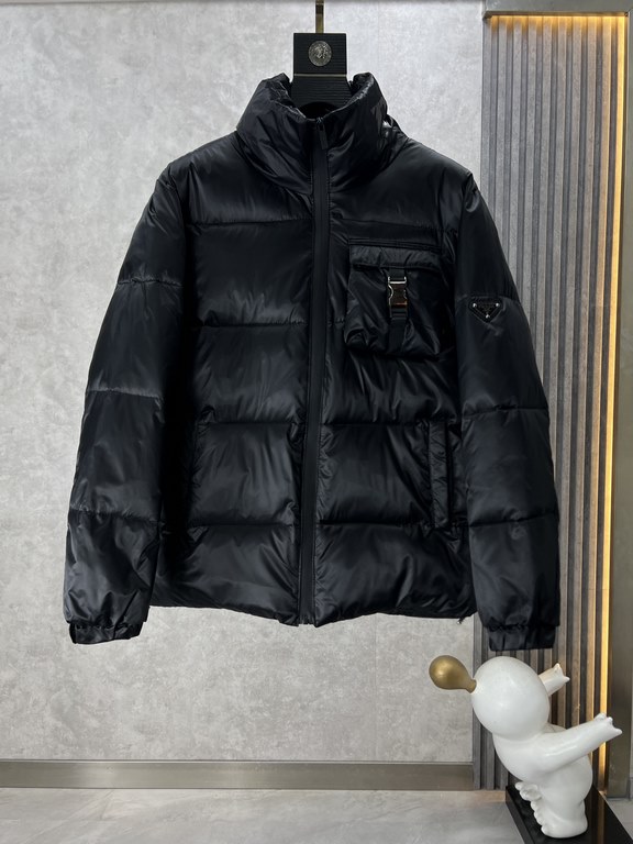 830. Prada Prada 2023 fall and winter new   down jacket original 11 custom hardware accessories imported original custom welcome counter comparison absolute high quality using top 90 white duck down super soft filling fe