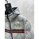 Support after years of return and exchange,P720.GUCCI Gucci All-over Printed Red and Green Webbing Hooded Down JacketHoned seam down jacket with 90 white duck down  nylon fabric lining! A great winter liner!!!! There are