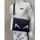 Simple and casual envelope bag with zipper design, adjustable and removable shoulder strap, customized calf, decorated with white convex embossed devil  ♀ eyes, 33x3x25