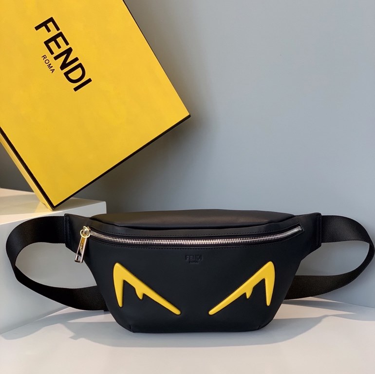 The most awesome and full of personality F's this cross out of the design of the yellow convex pattern embossed devil eyes, can be used as a chest pack and fanny pack, adjustable length straps, zipper closure, internal z