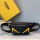 The most awesome and full of personality F's this cross out of the design of the yellow convex pattern embossed devil eyes, can be used as a chest pack and fanny pack, adjustable length straps, zipper closure, internal z