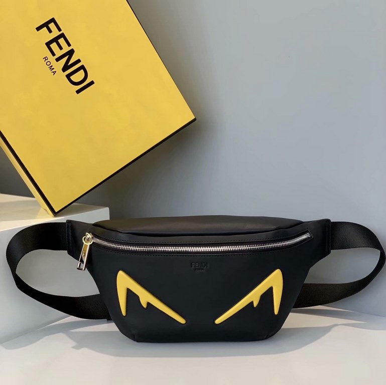 The most awesome and full of personality F family this cross out of the design of yellow convex embossed demon eyes, can be used as a chest pack and fanny pack, adjustable length straps, zipper closure, interior zipper p