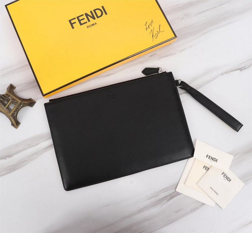 Brand FENDIModel No. Yellow ClutchItem No. 168568Color Black   Lemon YellowSize 30202cmMaterial imported nappa cowhide leather  FENDI pouch Fendi handbag   super explosive models come to pull, head imported Napa cowhide 