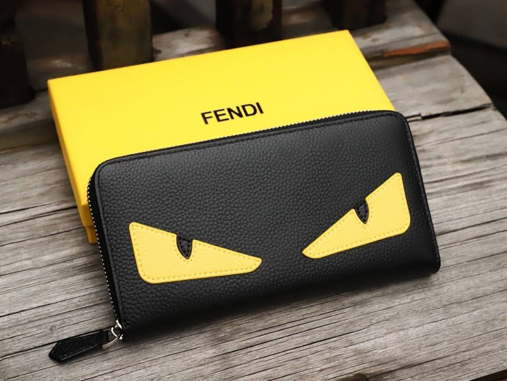 () [Original] Fendi Fendi  [Model] 666044 small wallet [Size] 19-10-2.5cm [Color] black high-end quality (original authentic) [Material] Fendi counter purchases classic  original imported   cowhide  authentic imports of 