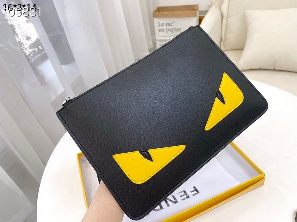 Fendi, imported cross grain, original hardware  feel awesome . Top designers to create a casual style production   super smooth zipper, top oiled edges smooth, super large capacity space design multi-card   hidden compar