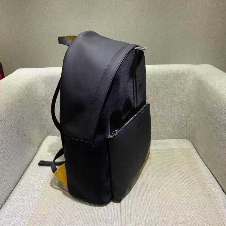 Lot . Model No. 33203-17vz042A9ZBF0R2A    fendi fendi counter new cloth with leather schoolbag shipment  fendi little monster backpack upgraded  original quality  every detail follow the counter  double shoulder bag  nyl