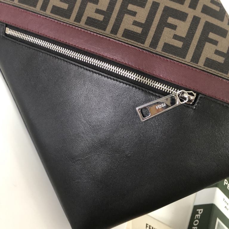 Original single goods  New  FENDI (Fendi 2011-3)   explosive exclusive cross-body bag shipment, double F print pattern cloth with cowhide, front with color blocking perfectly suited to the user's needs, high-quality hard