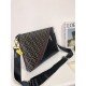 Original single goods  New  FENDI (Fendi 2011-3)   explosive exclusive cross-body bag shipment, double F print pattern cloth with cowhide, front with color blocking perfectly suited to the user's needs, high-quality hard