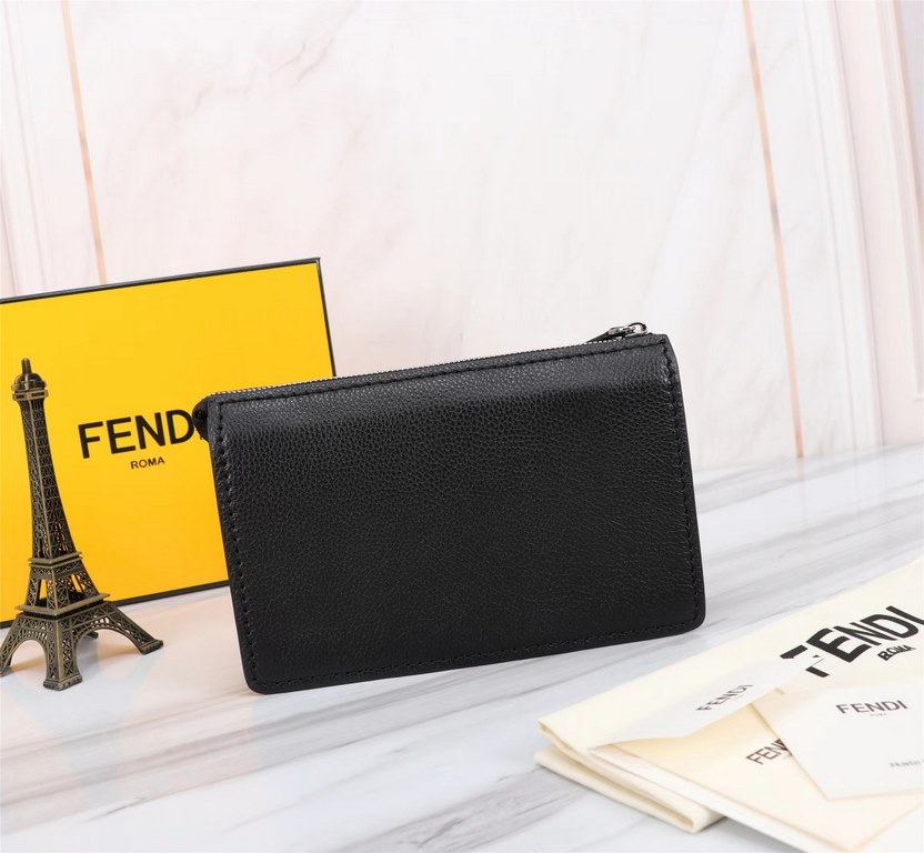 Brand FENDI FendiModel No. Yellow Sticker Clutch Bag for MenItem No. 768568Color black   egg yolkMaterial first layer imported Lychee grain cowhideSize 23155F family fendi clutch bag in calf leather with metal BAG BUGS e