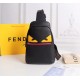 Original quality [brand name] new Fendi Fendi chest bag [Product Specifications] W19XH26XD6.5cm [Product Material] head layer cowhide [black] imported special shoulder strap F [Product Model] 6015