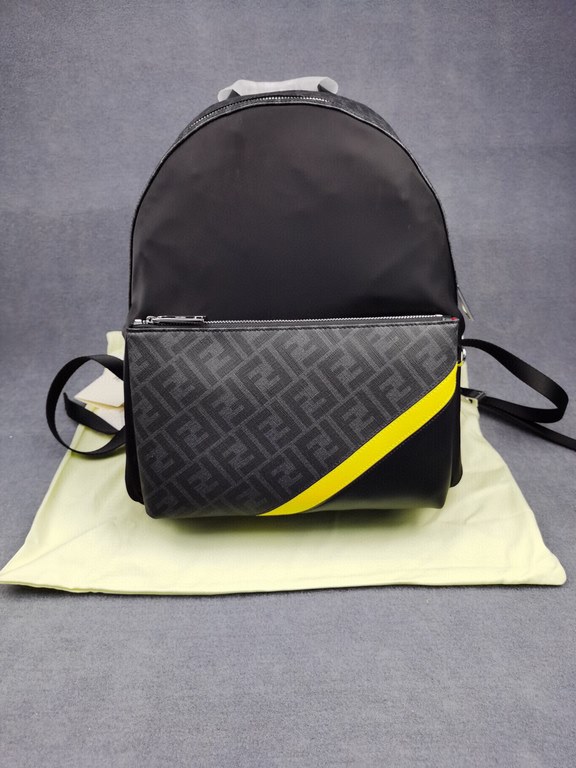 Lot [Top Original] Model 0248-1     Fendi fendi new cloth with leather school bag out of stock   Fendi little monster backpack upgrade   original quality   every detail to follow the foot to the right version of the   du