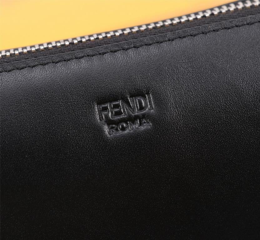 Brand FENDIStyle 9216 YellowItem No. 9216Color black   lemon yellowMaterial imported nappa leatherSize 2616.56Fenjia new light fluorescent yellow eyes thick section leather cow clutch bag, large capacity, decorated with 