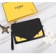 Brand FENDIModel No. Organ Yellow Patch Clutch BagItem No. 168568Color black   lemon yellowSize 30202Material imported nappa cowhide leather  FENDI pouch Fendi handbag   super explosive models come to pull, head layer na