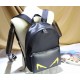 Lot. Model 33204-1    fendi fendi counter new cloth with leather school bag out of stock  fendi small monster backpack upgrade   original single quality   every detail follow the counter  double shoulder bag  nylon splic