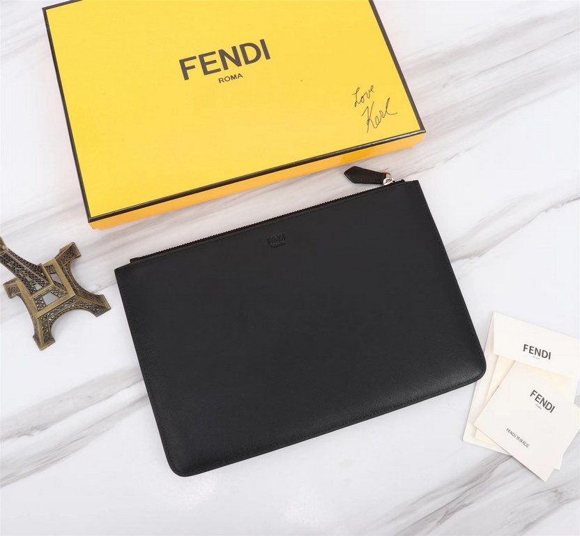 Brand FENDIModel Black Eye ClutchItem No. 168568Color BlackSize 30202Material imported nappa leather  FENDI pouch Fendi handbag   super explosive models come to pull, the first layer of imported Napa cowhide hand-stitche