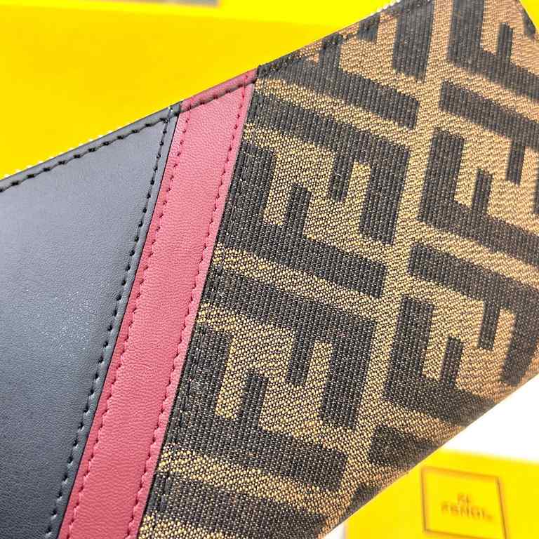 () [Original] Fendi Fendi  [Model] 666100 small wallet [Size] 19-10-2.5cm [Color] black high-end quality (original single authentic) [Material] Fendi counter purchases classic  original imported   cowhide  authentic impo