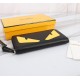 Brand FENDIStyle Single pull with yellow stickerItem No. 868568Color black   lemon yellowSize 19.510.53Material imported head layer Napa cowhide, red sheepskin lining, delicate feelFENDI zipper wallet Introduction spring