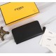 Brand FENDIStyle Single pull with yellow stickerItem No. 868568Color black   lemon yellowSize 19.510.53Material imported head layer Napa cowhide, red sheepskin lining, delicate feelFENDI zipper wallet Introduction spring