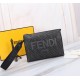 Brand FENDIStyle New PVC Gray Silk Screen Men's BagItem No. 368568Color blackMaterial imported nappa cowhide leather   double letters PVCSize 27205 FENDI upgraded version of the small monster men's men's bag, made of imp