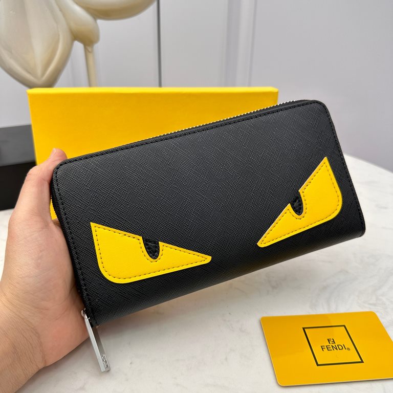 [Original] Fendi Fendi [Model] 666096 small wallet [Size] 19-10-2.5cm [Color] black High-end quality (original authentic) [Material] Fendi counter purchase classic  original imported   cowhide  authentic imported YKK log