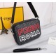 Brand FENDIModel No. Double Label Silk Screen Printed Camera BagColor BlackSize 23165Material head imported nappa cowhide   double letters PVC  FENDI pouch Fendi men's bags   super explosive models come to pull, the firs