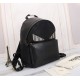 Brand FENDIModel Backpack with lettersItem No. 668568Color blackMaterial waterproof nylonSize 343814cm (Large)     Fendi fendi counter new cloth with microfiber leather backpack   metal plate eyes   fendi small monster b