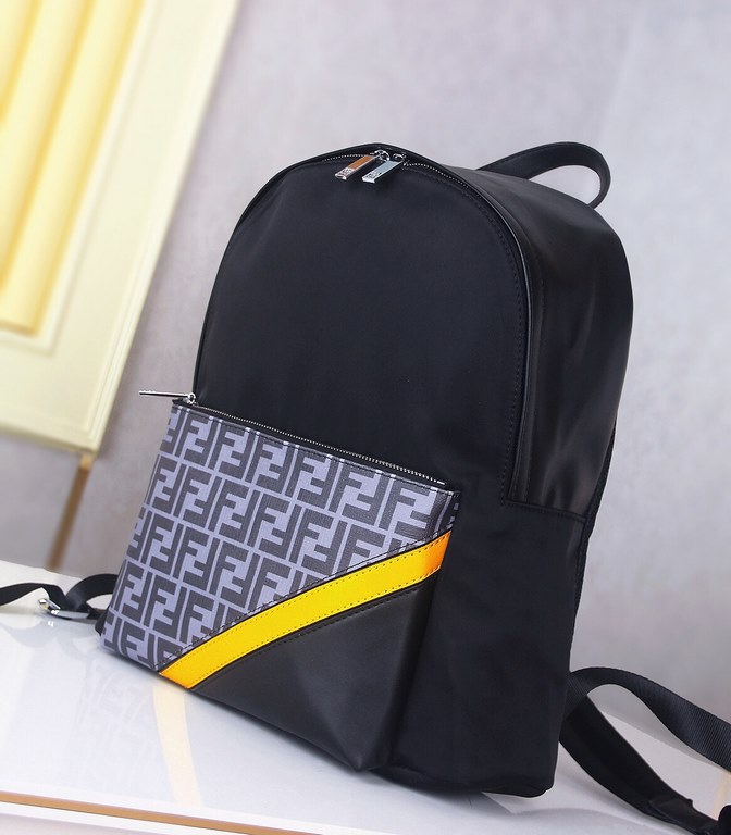 秘[Fendi 9038 Backpack]     Italian Milan counter new   Imported waterproof special fabric with cowhide leather  [Strong] Casual outdoor double backpacks, call the counter     Top single original goods   [Strong] That tex