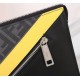 Brand FENDI FendiStyle PVC yellow man bagItem No. 368568Color blackMaterial imported nappa leather   double letters PVCSize 27205 FENDI upgraded version of the small monster men's men's bag, made of imported first layer 