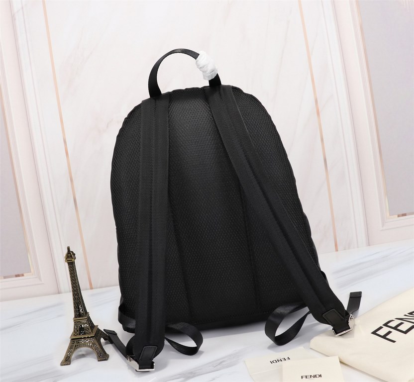 Brand FENDIStyle Full Cloth BackpackItem No. 668568Color blackMaterial waterproof nylonSize 343814cm (large)273212cm (small)     fendi fendi counter new cloth with microfiber leather backpack   fendi small monster backpa