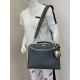 Slim tote bag in Roman leather with bright cut-out trim, two internal compartments separated by a hard partition, handles and adjustable detachable shoulder strap, leather lining embellished with the double F logo emboss