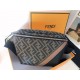 Original goods   (with box)New  FENDI (Fendi 2026-5)   explosive exclusive cross-body bag shipment, double F print pattern cloth with cowhide, front with color blocking perfectly suited to the user's needs, high-quality 